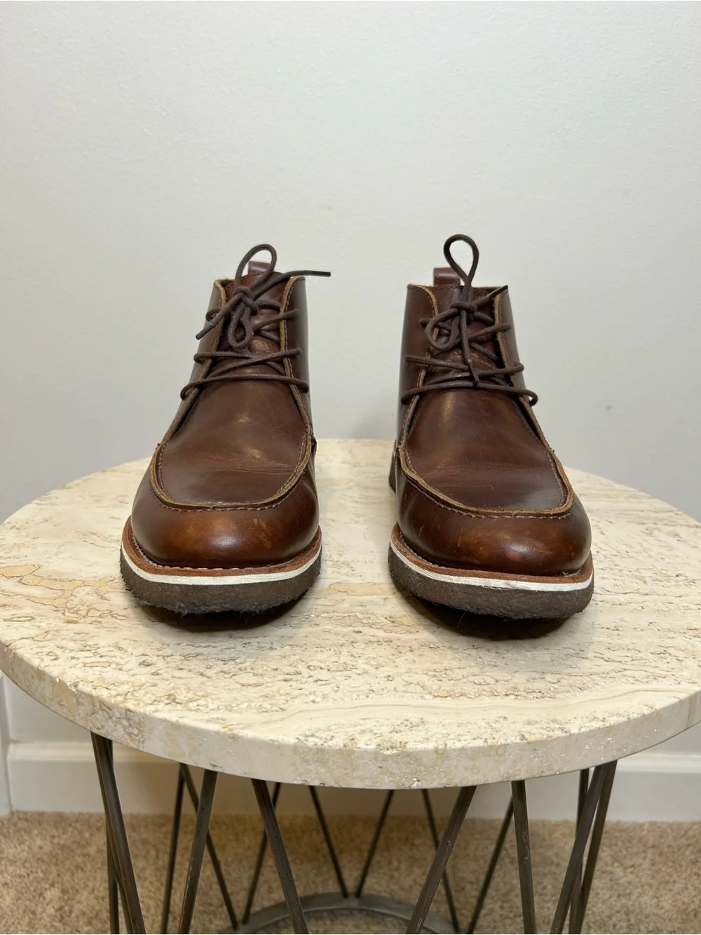 Helm The Whalen Men's Leather Chukka Boots in Dark Brown Size 9M